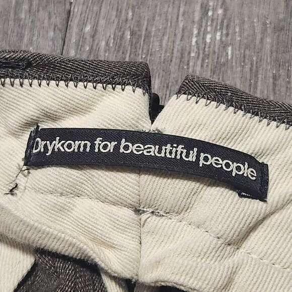 Vintage Drykorn baggy low rise striped brown office pants ✦ officecore ✦ - Picture 11 of 16